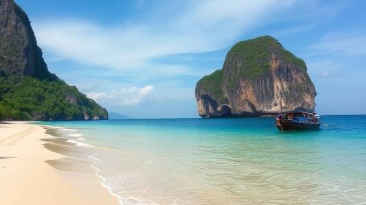 Stunning Thailand beach with clear waters and golden sands.
